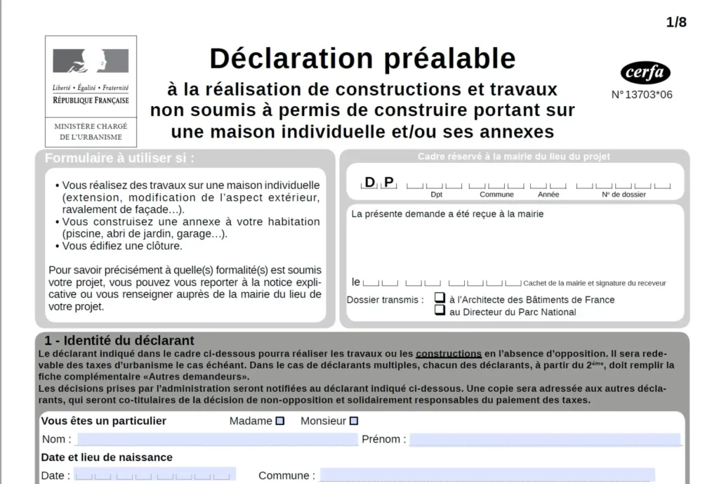 permis et travaux tarifs-declaration-prealable